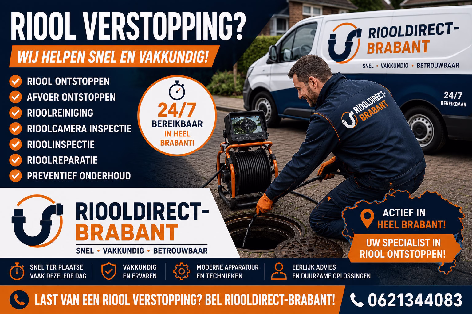 Riool verstopping Brabant