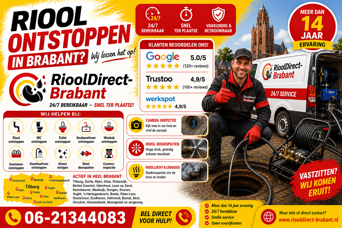 Rioolprobleem bij de woning? RioolDirect-Brabant helpt snel